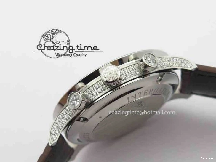 MIROTIME 0331 Unique Portuguese IW3714 Diam ZF V2 1:1 Best Edition Gray Dial On Brown Leather Strap A79350 (Slim Movement) 7250